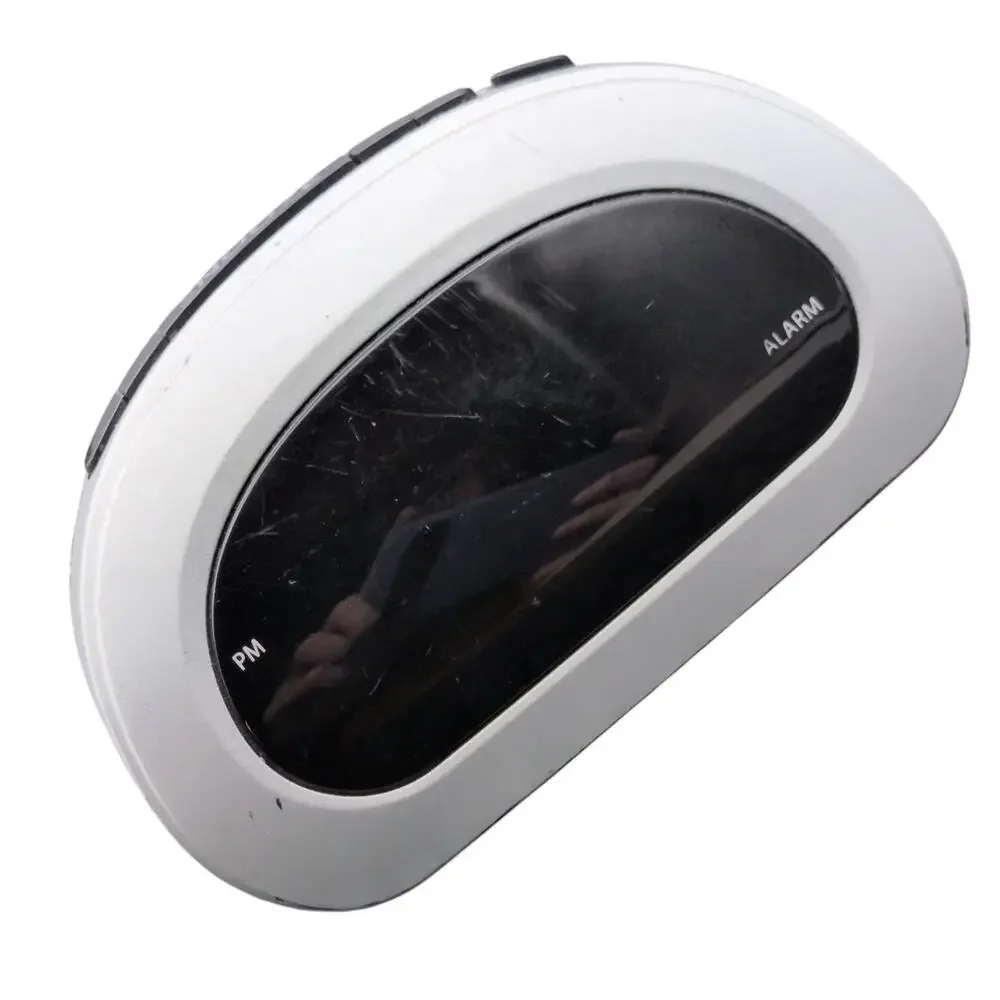 Sharp SPC089 LED Digital Alarm Clock Red Display Snooze‎ Silver Plug-In Works